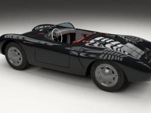 porsche 550 spyder black 3D 模型