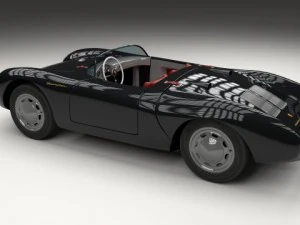 porsche 550 spyder black 3D Model