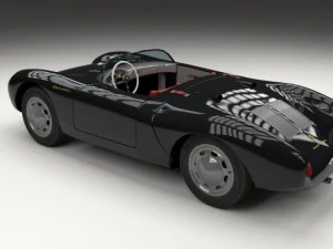 porsche 550 spyder black 3D Model