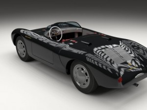porsche 550 spyder black 3D 模型