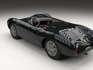 porsche 550 spyder black 3D Model
