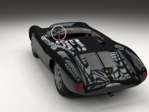 porsche 550 spyder black 3D 模型