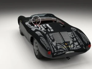 porsche 550 spyder black 3D Model