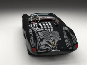 porsche 550 spyder black 3D Model