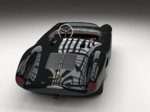 porsche 550 spyder black 3D Model