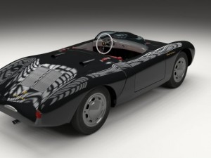porsche 550 spyder black 3D 模型