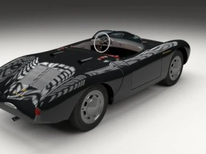porsche 550 spyder black 3D Model