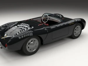 porsche 550 spyder black 3D Model