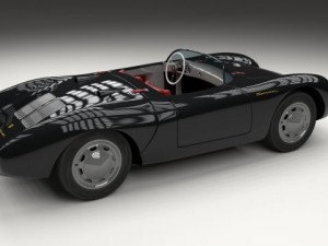 porsche 550 spyder black 3D 模型
