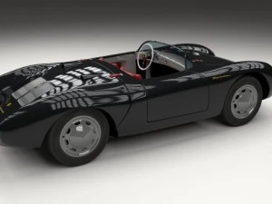 porsche 550 spyder black 3D Model