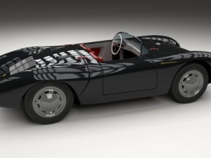 porsche 550 spyder black 3D 模型