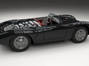 porsche 550 spyder black 3D Model