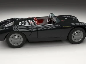 porsche 550 spyder black 3D Model