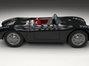 porsche 550 spyder black 3D 模型