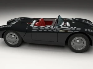 porsche 550 spyder black 3D Model