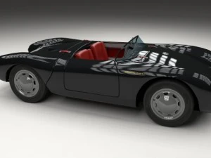 porsche 550 spyder black 3D Model