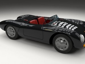 porsche 550 spyder black 3D 模型