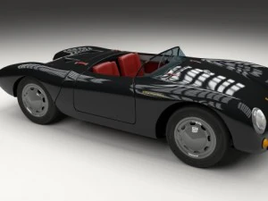 porsche 550 spyder black 3D Model