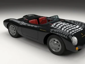 porsche 550 spyder black 3D Model