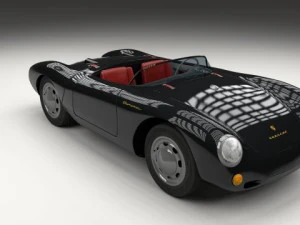 porsche 550 spyder black 3D Model
