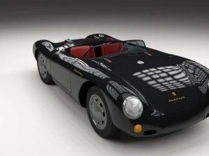 porsche 550 spyder black 3D Model