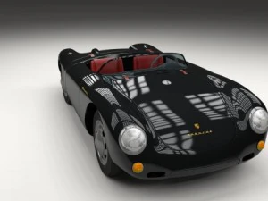 porsche 550 spyder black 3D Model