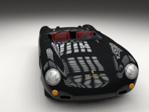 porsche 550 spyder black 3D 模型