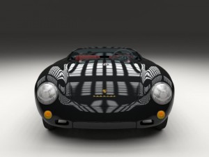porsche 550 spyder black 3D 模型