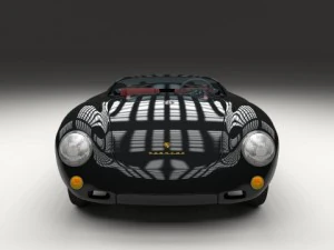 porsche 550 spyder black 3D Model