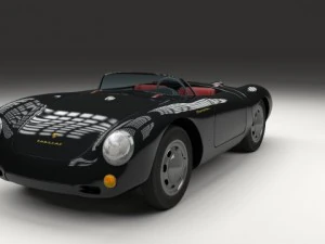 porsche 550 spyder black 3D Model