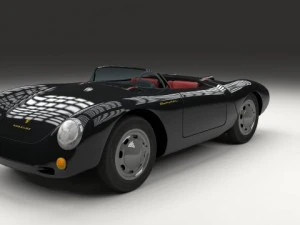 porsche 550 spyder black 3D Model