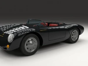 porsche 550 spyder black 3D Model