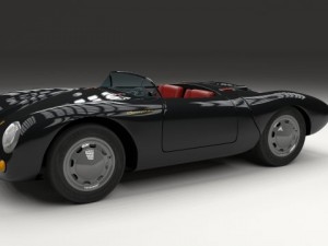 porsche 550 spyder black 3D 模型