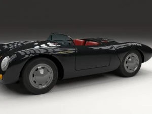 porsche 550 spyder black 3D Model