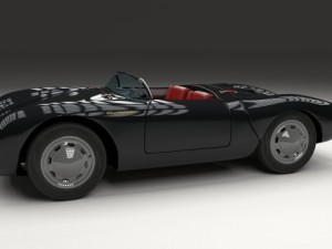 porsche 550 spyder black 3D 模型