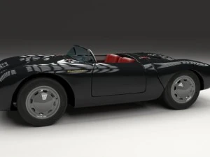 porsche 550 spyder black 3D Model