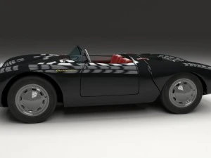 porsche 550 spyder black 3D Model