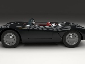 porsche 550 spyder black 3D 模型