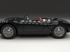 porsche 550 spyder black 3D Model