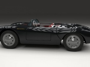 porsche 550 spyder black 3D 模型