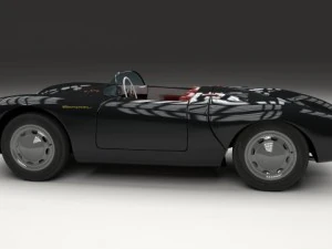 porsche 550 spyder black 3D Model