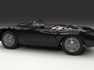 porsche 550 spyder black 3D 模型