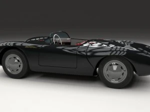 porsche 550 spyder black 3D Model