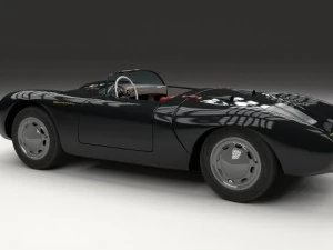 porsche 550 spyder black 3D Model