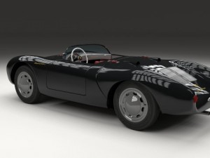 porsche 550 spyder black 3D 模型