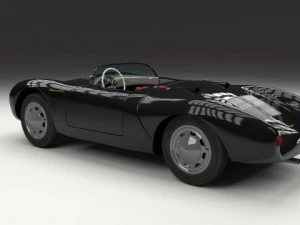porsche 550 spyder black 3D Model