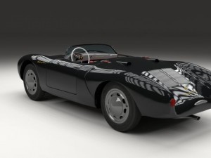 porsche 550 spyder black 3D 模型