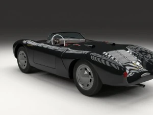 porsche 550 spyder black 3D Model