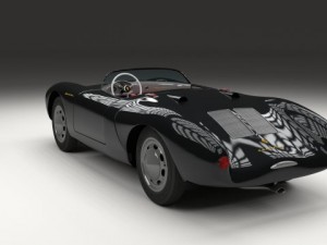 porsche 550 spyder black 3D 模型