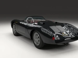 porsche 550 spyder black 3D Model